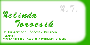 melinda torocsik business card