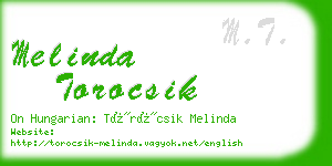 melinda torocsik business card